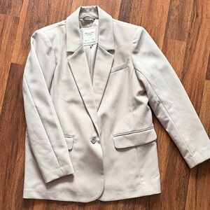 Abercrombie & Fitch Light Taupe Blazer — Medium Petite